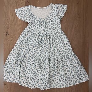See You Monday Blue and White Floral Junior Dress